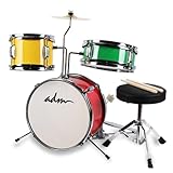 ADM Kinder Schlagzeug Set für Anfänger, von 3-9 Jahren, 14' 3 PC Junior Drum Schlagzeug Kit mit...