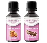 Flavour Drops zuckerfrei Set 2x 30 ml - Cookie Dough & Nuss Nougat | Geschmackstropfen OHNE KALORIEN...