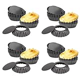 Tynmoel 52 Stück Eierkuchenformen, 7,6 cm, Mini-Tarte-Formen, abnehmbarer Boden, Cupcake-Kuchen,...