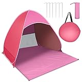 JOPHEK Pop-Up Beach Shelter, Beach Tent UPF 50+Portable Beach Tent Small Pack Size, Includes Carry...