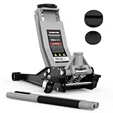 Wagenheber hydraulisch 3T Flache Hubhöhe 75-505mm mit 2X Gummiauflage Profi Rangierwagenheber...