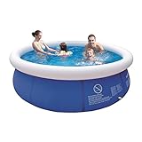 Jilong Marin Blue Rundpool Ø 300x76 cm Quick-Up Swimming Pool Fast-Set Schwimmbad Kinder und...