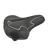 WITTKOP Sattel Touren/City-Sattel - mit Elastomeren, One size, 85657, Schwarz