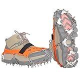 BLUEVER Ice Klampen Steigeisen, Steigeisen für Bergschuhe,32 Edelstahl Spikes Schuhkrallen, Great...