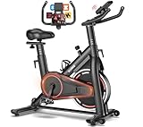 Heimtrainer Fahrrad mit App, SLUNSE Leises Hometrainer Ergometer mit Verbessertem LCD-Monitor,...