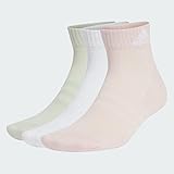 adidas Unisex CUSHIONED SPORTSWEAR ANKLE SOCKS 3 PAIR PACK Füßlinge, white/sandy pink/linen green,