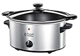 Russell Hobbs Slow Cooker [antihaftbeschichteter 3,5l Gartopf] Schongarer Edelstahl (3...