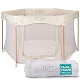 Tutti Bambini Laufstall Baby Faltbar - Baby Playpen mit 360°-Netzwänden, Schnellklappmechanismus,...