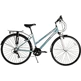 Bounty Avenue Damen-Hybrid-Fahrrad - Leichter Aluminium-Rahmen mit Durchstieg - 21-Gang...