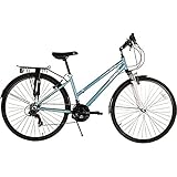 Bounty Avenue Damen-Hybrid-Fahrrad - Leichter Aluminium-Rahmen mit Durchstieg - 21-Gang...