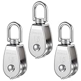3 Stück Klein Umlenkrolle, M15 Umlenkrollen, 15mm Seilrolle Umlenkrolle, 304 Edelstah Seilrollen,...