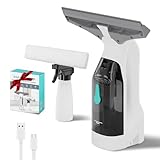 HAUSHOF Akku Fenstersauger mit Starker Saugkraft, Elektrischer Fensterreiniger & Fensterputzer, 30...
