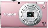 Canon A2400 is Digitalkamera Compact 16 Megapixel, Zoom 5 X Mini-USB B Rosa