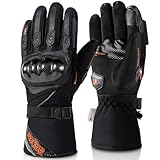 BORLENI Winter Motorradhandschuhe Herren, Motorrad Handschuhe Herr Warm Winterhandschuhe Wasserdicht...