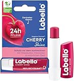 Labello Cherry Shine Lippenpflegestift, Lippenpflege mit zartrotem Glanz für 24h Feuchtigkeit,...