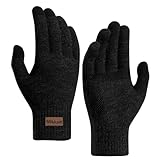 Milduall Touchscreen Handschuhe Winter, Warme Strickhandschuhe Rutschfest & Verdickt, Ideal für...