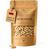 Ginseng Kapseln 400mg – 27% Ginsenoide – Hochdosiert & Laborgeprüft – Reiner Panax Ginseng...