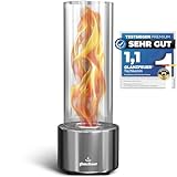 Glanzfeuer Bioethanol Tischkamin Outdoor & Indoor Bioethanol - Extra lange Brenndauer mit...