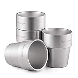 Hivexagon 300ml Set aus 4 Doppelwandigen Edelstahl becher edelstahl tasse- Ideal Für Kalte...