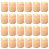 NIRJIK 24 Stück LED Teelichter Kerzen, Flammenlose Elektrische Teelichter Klein Mit Warmweißem...