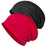 Senker Baggy Soft Cotton Slouchy Stretch Beanie Mütze, Chemo Mützen für Damen und Herren,...