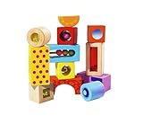 Eichhorn Klangbausteine 12 bunte Holzbausteine die Geräusche machen, für Kinder und Babys ab 12...