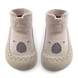 Exemaba Baby Sockenschuhe Rutschfeste Niedlicher Cartoon Weicher Stricken Babybodenschuhe Kleinkind...