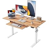Agilestic Höhenverstellbarer Schreibtisch mit Tastaturablage, 120 x 60 cm elektrischer...