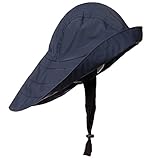 Modas Südwester aus PVC mit Innenfutter, Größe:L, Farbe:Navyblau