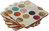 KitchenCraft CreativeTops Retro Spots Untersetzer Gläser, Platzdeckchen Set, Glasuntersetzer mit...