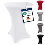 Blumtal Stretch Stehtisch Hussen Bügelfrei - Oeko -TEX zertifizierte Tischhussen für Stehtische Ø...