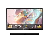 SYLVOX Outdoor TV mit Soundbar, 75 Zoll Smart TV wasserdichte Outdoor Fernseher, 4K Fernseher für...