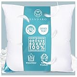 Sandaro Home Kopfkissen 80x80 Federn 1500g, Federkissen 80x80 cm mit 100% natürlicher...