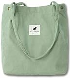 VOKUVIKU Schule Cord Tasche Damen Jutebeutel Stoff Aesthetic Beutel , Mädchen Cord Tote Bag...