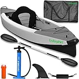 Kajak Aufblasbar 1 Person 100% Drop Stitch | Inflateable Boat mit Paddel und Sitz | Paddelboot inkl....