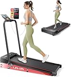 6 in 1 laufband für zuhause klappbar,Walking Pad mit Steigung 10% in 3 Stufen und Griff, Treadmill...