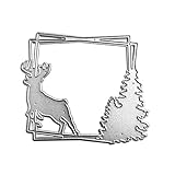 Metall-Stanzschablone mit weihnachtlichem Hirsch, für Scrapbooking, Kartenprägung, Fotoalbum,...