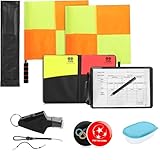 Liwein Schiedsrichter Set, Fußball Schiedsrichter Karten Set mit PVC Rote Gelbe Karte,...
