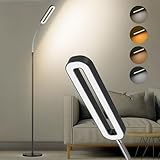 Amdelne Stehlampe Wohnzimmer Schwarz, Moderne Stehlampe LED Dimmbar, 12W 1400LM Stehleuchte...
