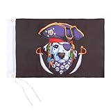 Piratenflagge für Kinder,Piraten Flagge 60x40cm,Piratenflagge Fahne Doppelseitig mit...