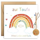 Happirra Taufkarte Mädchen Geldgeschenke Verpackung mit Umschlägen, Taufgeschenke für Mädchen,...