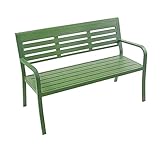 LLZJDDPLY Gartenbank Metall, 2-Personen-Gartenbank, Allwetter-Außenbank, Gedenkbank, Anzug for...