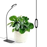 SANSI LED Pflanzenlampe Vollspektrum für Zimmerpflanzen, 12W Dimmbare Wachstumslampe mit 3/6/12...