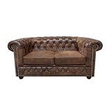 Invicta Interior riess-Ambiente Chesterfield 2-Sitzer Sofa 150cm antik braun Microfaser Federkern...