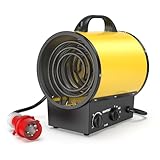 DAHTEC Tragbar Heizlüfter Klein 5000 Watt Bauheizer Bautrockner Elektro Heizstrahler mit Thermostat...