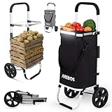 Arebos 3in1 Einkaufstrolley | Trolley groß 56 Liter | Einkaufswagen mit Kühlfach | Einkaufstasche...