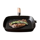 Grillpfanne | quadratische Steakpfanne für Camping | Ergonomisches, hitzebeständiges Kochgeschirr...