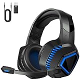 Gaming Headset Wireless, Gaming Kopfhörer Kabellos for PS5/PS4/PC/Switch/Mac, Headset mit Mikrofon...