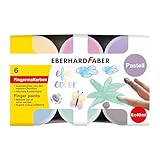 Eberhard Faber 578604 - Fingerfarben-Set für Kinder mit 6 pastelligen Farben, je ca. 40 ml, gut...