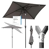 Sekey 210 × 140 cm Aluminum Sonnenschirm Marktschirm Gartenschirm Terrassenschirm Sonnenschutz...